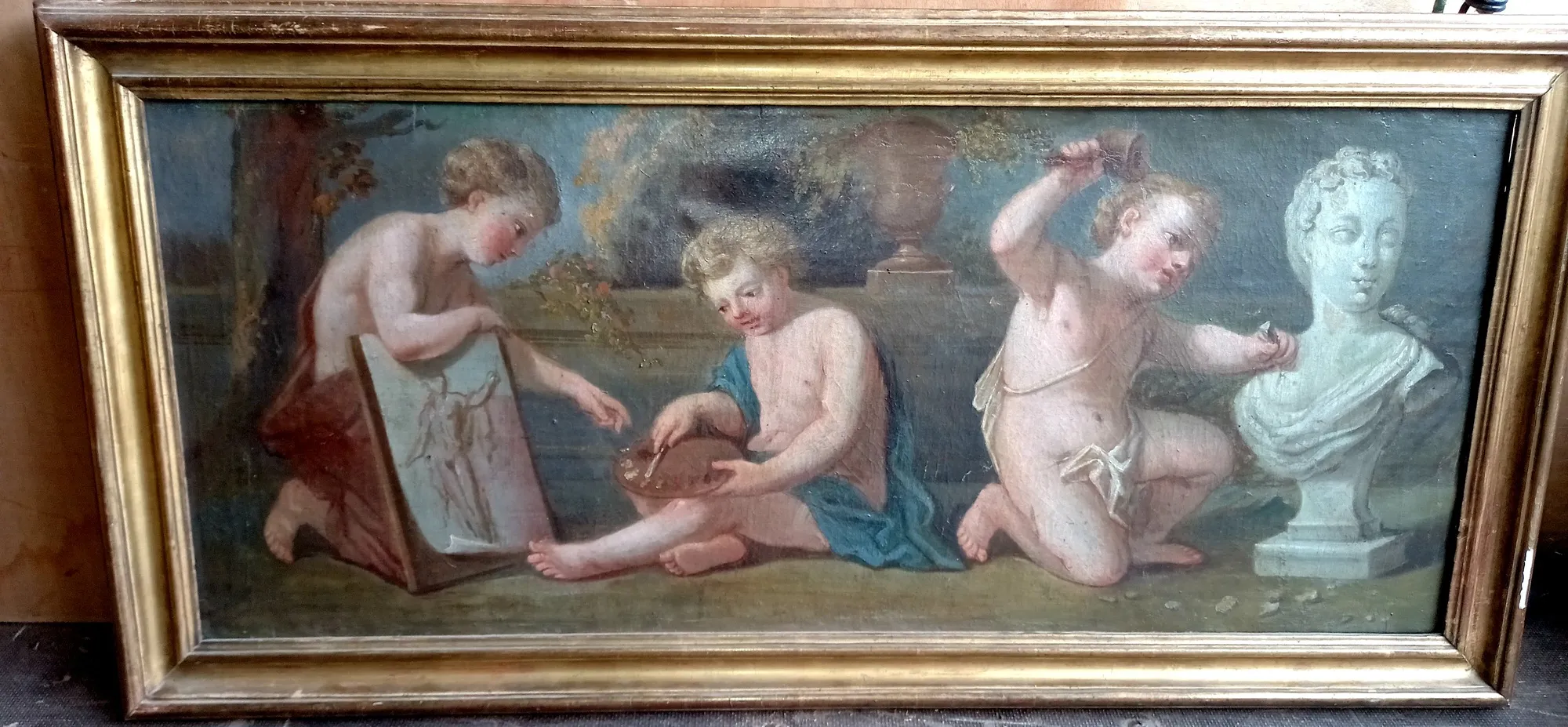 Tableau ancien à vendre chez un antiquaire près de Lyon