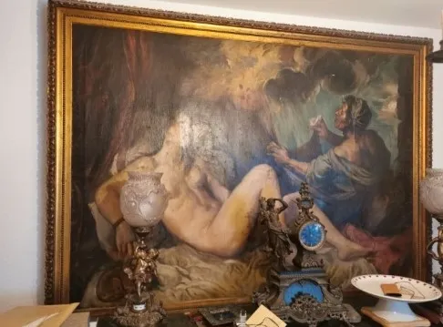 Tableau ancien à vendre chez un antiquaire près de Lyon