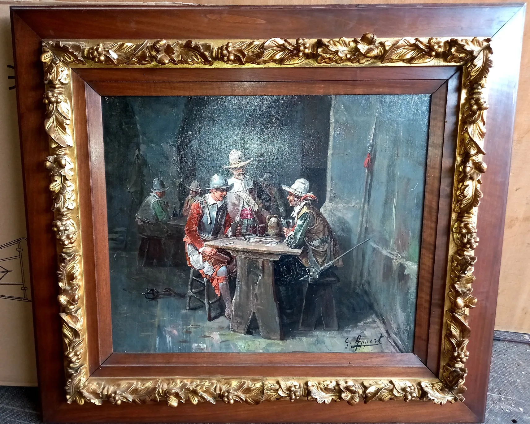 Tableau ancien à vendre chez un antiquaire près de Lyon