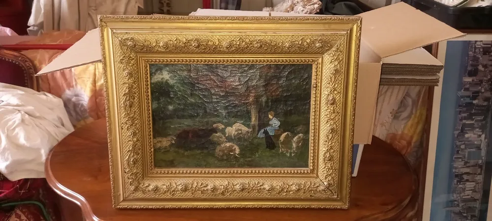 Tableau ancien à vendre chez un antiquaire près de Lyon