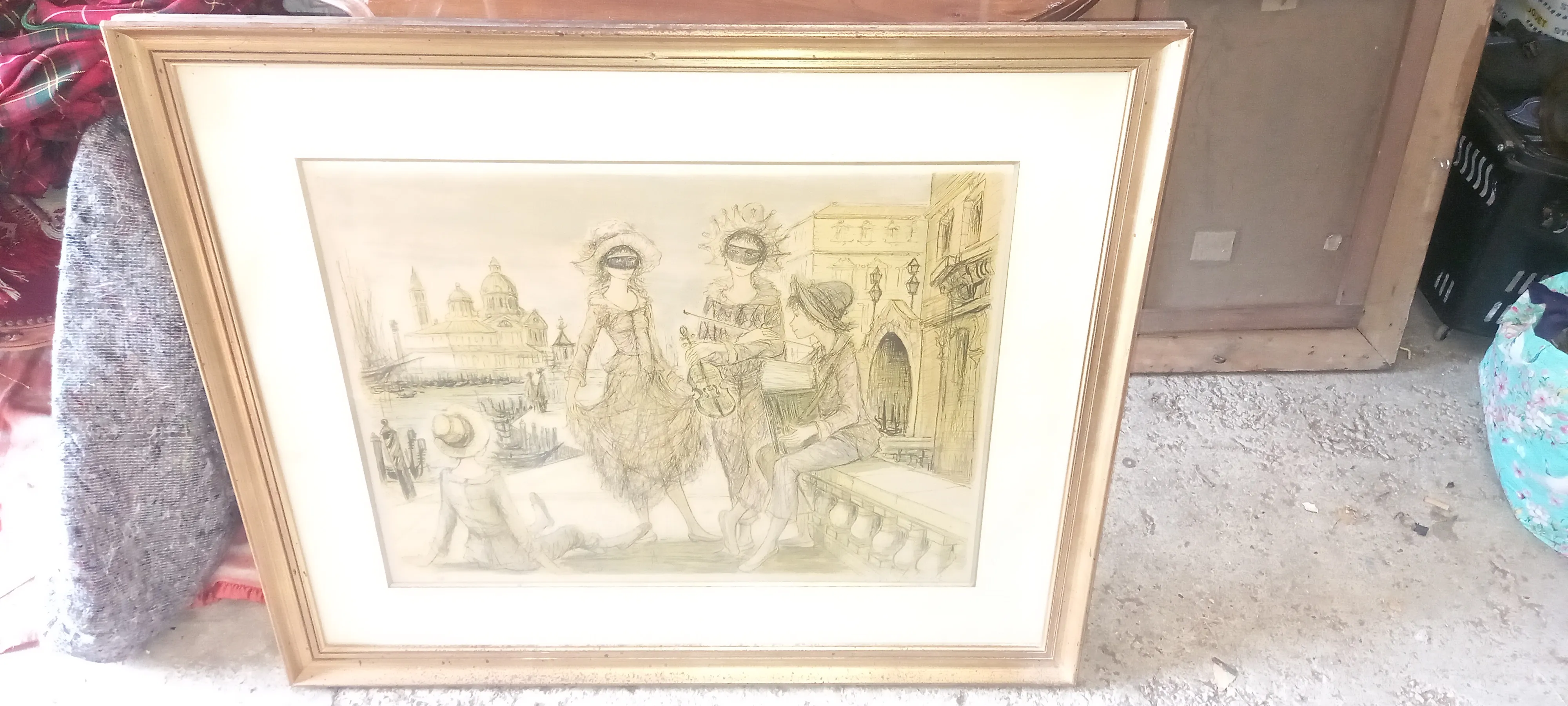 Tableau ancien à vendre chez un antiquaire près de Lyon
